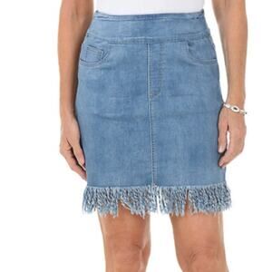 Coco+Carmen Denim Fringe Skirt Size Medium Y2K 90s Mini Jean Skirt Y2K 90s Denim
